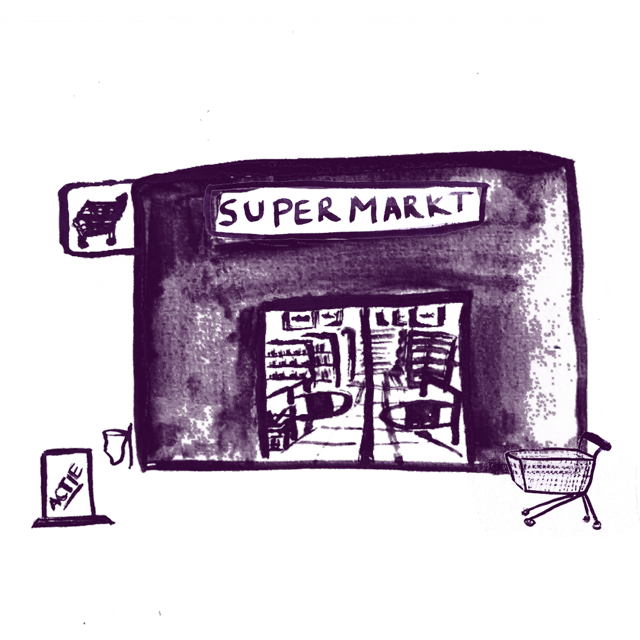 Sketch of a supermarket
